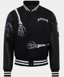 Godspeed Rod Skull James Blake Varsity Jacket
