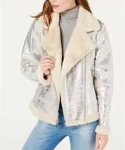 High School Musical Kourtney Silver Pu Leather Jacket