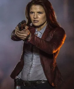 Resident Evil the Final Chapter Ali Alison Elizabeth Larter Maroon Jacket