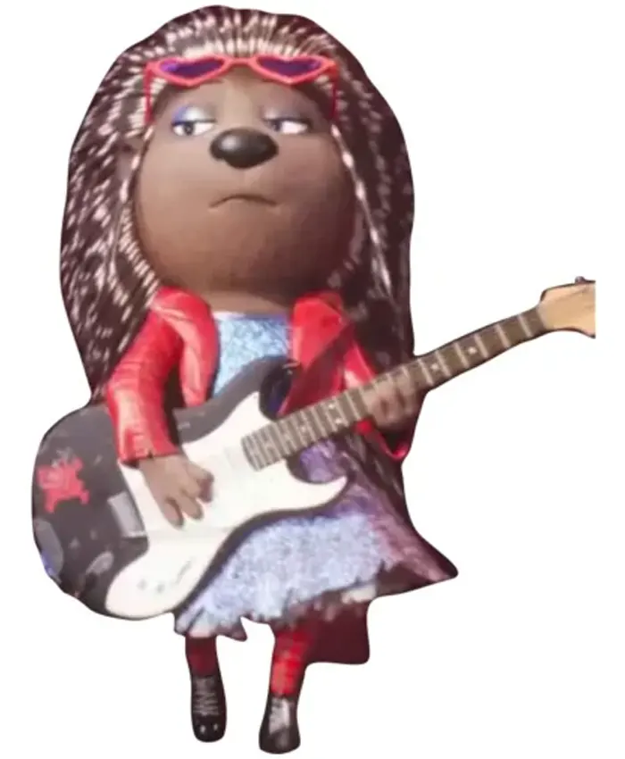 Scarlett Johansson SING 2 Ash Red Biker Leather Jacket