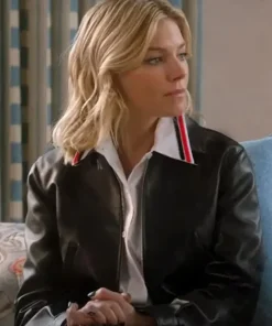 Sienna Miller Anatomy of a Scandal Leather Black Jacket