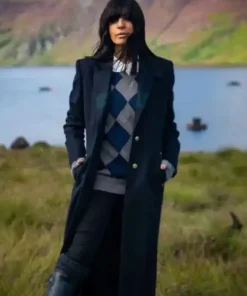 The Traitors UK Claudia Winkleman Blue Trench Coat