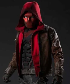 Titans S02 Ep01 Curran Walters Robin Brown Leather Jacket